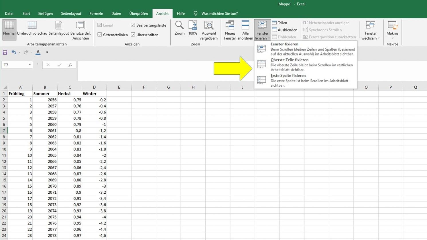 Excel Überschrift fixieren Erste Zeile auf allen Seiten so geht's CHIP